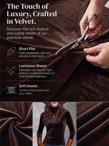 Solivie Kaos Lengan Panjang Beludru Musim Gugur Wanita, Lapisan Dasar Beludru - Coffee Brown - View 3