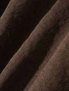 DAZY Women's Lapel Collar Hollow Out Fresh Style Ruffle Trim Thin Jacket Fall - Coffee Brown - View 9