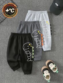 SHEIN 3件裝男嬰褲子 - 黑色 - 查看 3