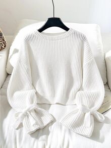 SHEIN Tween Girl Tween Girl White Autumn Casual School - White - View 5