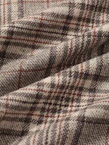 Dazy Tall Women's Plaid Elegant A-Line Long Skirt Fall - Khaki - View 10