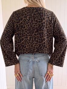 SHEIN EZwear Plus Size Women's Leopard Print Casual Daily T-Shirt - Multicolor - View 2