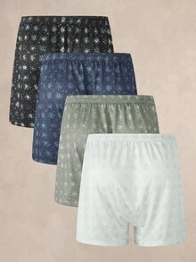 EverLounge Men's Snowflake Pattern Alro Pants (4pcs Set) - Multicolor - View 2