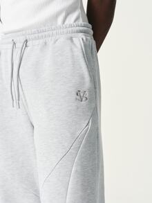 STYNVO Men's Minimalist Drawstring Waist Pocket Loose Sweatpants - Grey - View 4