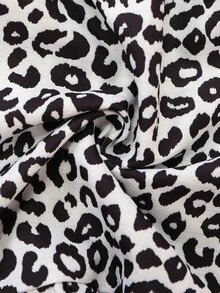 Chillnights Young Colorblock Leopard Print & Sun Graphic Frill Trim 2pcs Women Pajama Bottoms - Multicolor - View 6