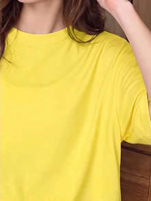 少女休閒甜美風極簡條紋圓領短袖長褲家居服套裝，適合日常居家穿著，舒適自在，休閒時尚女孩子風格 - 彩色 - 查看 4