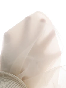SHEIN 女童獨特鉤編心形拼接套頭洋裝，粉色薄紗下擺，甜美可愛時尚秋季心形洋裝 - 杏色 - 查看 8