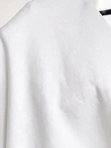 SHEIN Maternity Solid Color Nursing Function Casual Daily Long Sleeve Sweatshirt Winter - White - View 9