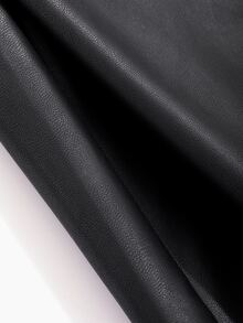 Dazy Tall Women's Long Straight PU Leather Skirt Elegant Skirt - Black - View 8