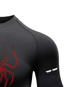 Gym Rark Men's Long Sleeve High Neck Sports T-Shirt - Black - View 6