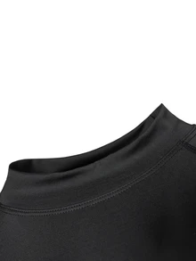 Gym Rark Men's Long Sleeve High Neck Sports T-Shirt - Black - View 5