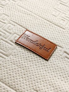 Manfinity Homme 男士厚磅紋理長袖衛衣 復古咖啡色對比飾邊圓領 極簡奢華內搭外穿T恤 - 卡其色 - 查看 5