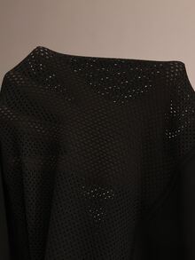 Rhythm Era Women's Plus Size Mesh Minimalist Short Sleeve Hooded Sports T-Shirt - Black - View 8