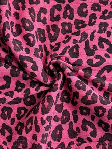 SHEIN طقم بيجامة للاسترخاء والمنزل بطبعة نمر، بنطلون كاجوال مريح بتصميم In My Sleep Era - اسود وردي - مشاهدة 5