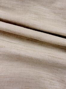 LUMIGAL Apricot Faux Linen Stand Collar Napoleon Metal Decorative Buttons Vintage Casual Style Short Jacket For Women - Apricot - View 7