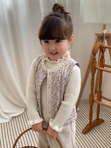 DAZY Infant Girl Floral Print Casual Layering Versatile Autumn/Winter Top - Beige - View 7