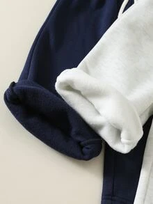 SHEIN 2PCS Baby Boys Bottoms - Navy Blue - View 6