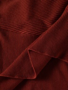 SHEIN 孕婦哺乳心形刺繡優雅長袖針織衫 - 紅木色 - 查看 9
