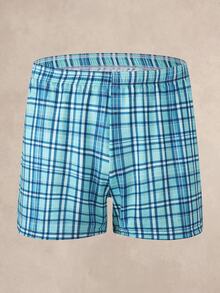 EverLounge Men's Home Shorts Vintage Plaid Pattern Alro Pants (4pcs Set) - Multicolor - View 5