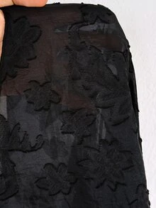 Viva Relle Plus Size Fashion Elegant Double Layer Cake Skirt Evening Dress Fall - Black - View 8