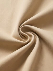 GlowEve CURVE Plus Size Fashion Streetwear Button Pocket Long Sleeve Trench Coat - Khaki - View 5
