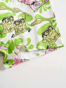 SpongeBob SquarePants | SHEIN 男士卡通印花休閒日常四角內褲 - 彩色 - 查看 6