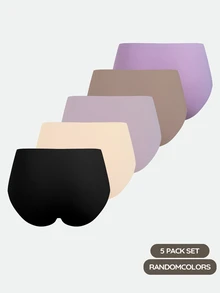 SHAPORA [Random Color] Women's Best-Selling Minimalist Solid Color Fashionable Comfortable High Cost-Performance High Quality Portable Triangle Panties - Multicolor - View 2