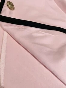 SHEIN Clasi 大尺碼女款拼色休閒日常長袖夾克 - 粉色 - 查看 8