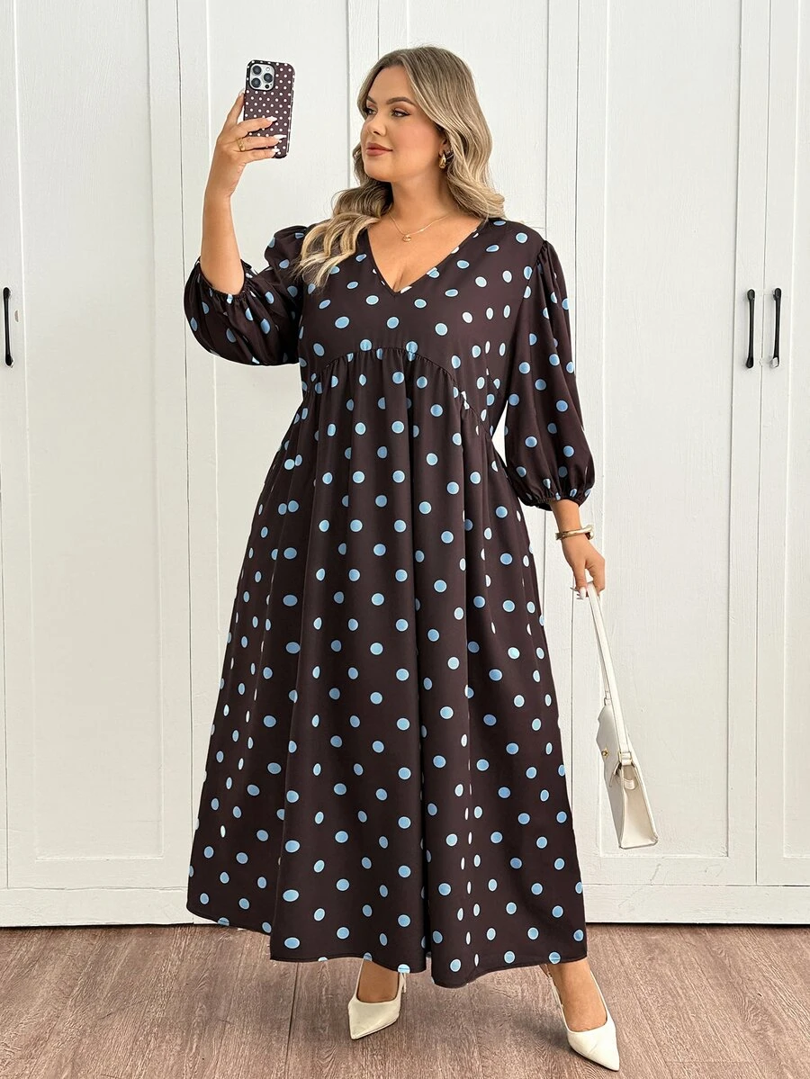 SHEIN CURVE+ Plus Size Dresses - Multicolor - View 1