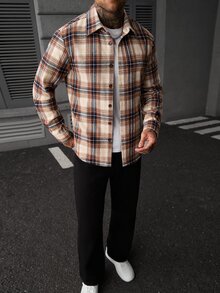 SLATEMANN 2026新款男士休閒時尚設計極簡百搭寬鬆多色長袖襯衫外套，新年聖誕萬聖節節日禮物 - 彩色 - 查看 5