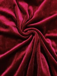 LUMIGAL Autumn/Winter Party Christmas Wine Scarf Decor V-Neck Pleated Design Long Sleeve Loose Fit Women's Top - Multicolor - View 7