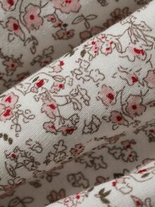 DAZY Infant Girl Floral Print Casual Layering Versatile Autumn/Winter Top - Beige - View 8