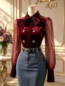 GlowEve Fall Clothes FOR WomenWomen Blouses & Shirts - Burgundy - View 1