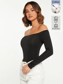 SHEIN BASICS 女士連體衣 - 黑色 - 查看 4