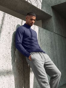 TekDrob Sweatjogger med bakfickor och värmande effekt - Mörkgrå - Visa 7