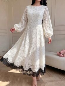 Modelyn Plus Size Dresses - White - View 5