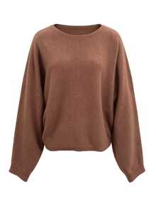 SHEIN Women Casual Renaissance Fall/Winter Festival Outfits Elegant Sweaters Casual Renaissance - Maroon - View 3
