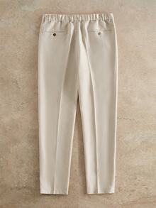 EASEVO Men's Plus Size Woven Green Casual Long Suit Pants - Apricot - View 2