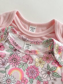 SHEIN 2件裝女嬰連身衣 - 彩色 - 查看 4