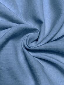Holdful Holdful New Style Lapel V-Neck Design Versatile Button-Down Women's Shirt - Blue - View 5