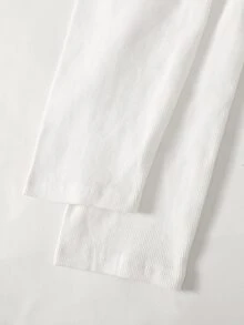 SHEIN 2件組青少年女孩緊身褲 - 白色 - 查看 5