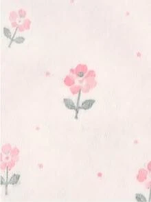 SHEIN 新生兒嬰兒3件套可愛粉色夏季連身褲 針織愛心滿版印花 MOMMY 女孩蝴蝶結長袖按扣式家庭套裝 - 彩色 - 查看 3