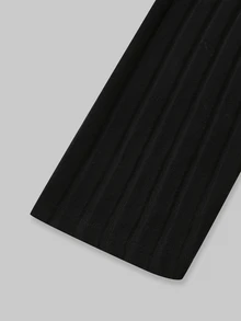 Modelyn Plus Size Women's Colorblock Casual Daily Summer Dress - Black - View 5