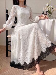 Modelyn Plus Size Dresses - White - View 3