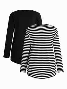 Modmama 2 st T-shirts för gravida - Multifärgad - Visa 3