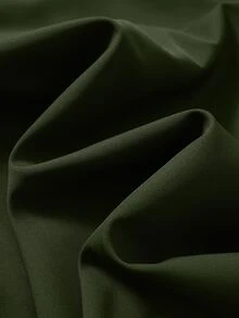 GlowEve CURVE Plus Solid Fold Pleated Belted Skirt - Army Green - View 5