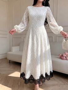 Modelyn Plus Size Dresses - White - View 6