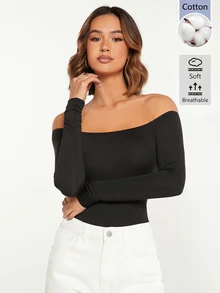 SHEIN BASICS 女士連體衣 - 黑色 - 查看 3