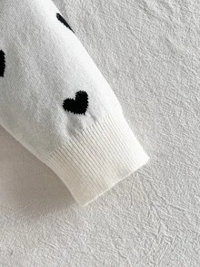 Cozy Pixies 女嬰針織秋冬可愛百搭波點蝴蝶結開襟毛衣 - 彩色 - 查看 3