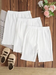 SHEIN 3PCS Tween Girls Leggings - White - View 2